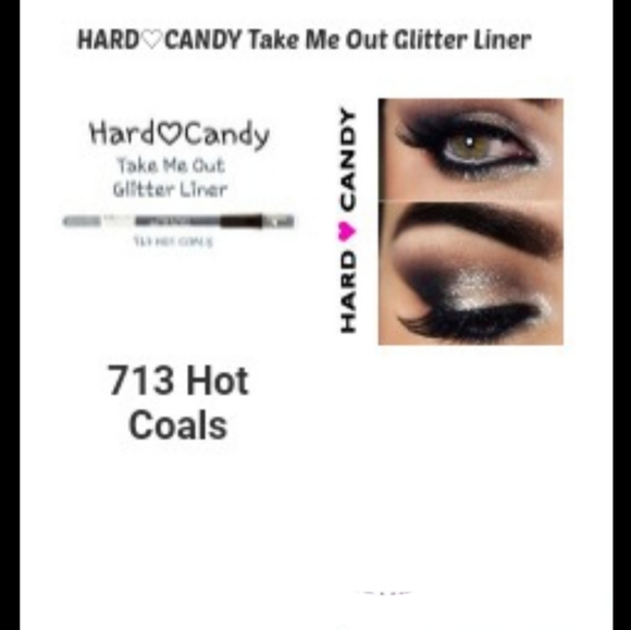 NWT Hard♡Candy Take Me Out Glitter Eye Liner 713 HOT COALS Built-In Sharpener! - Picture 14 of 15